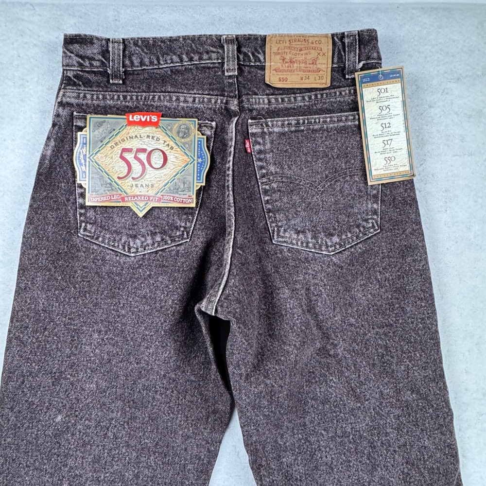 Vintage Levis 550 Relaxed Fit Tapered Leg Bronze Jeans USA 32x34 90's Dead Stock